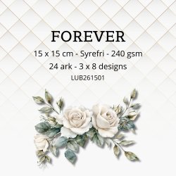 Papirblok Forever - 15 x 15 cm - Luna Hobby