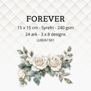 Papirblok Forever - 15 x 15 cm - Luna Hobby