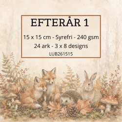 Papirblok Efter�r 1 15 x 15 cm - Luna Hobby