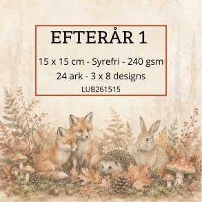 Papirblok Efter�r 1 15 x 15 cm - Luna Hobby