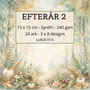 Papirblok Efter�r 2 15 x 15 cm - Luna Hobby