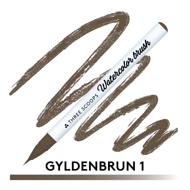 Watercolor brush - Gyldenbrun 1