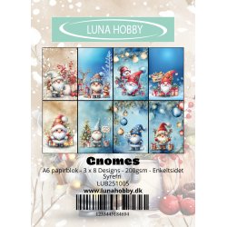 Papirblok A6 Gnomes - Luna hobby