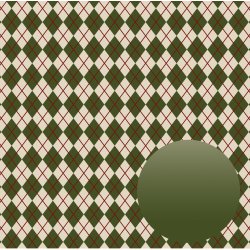 Designpapir Gr�n Harlekin 30,5 x 30,5 cm - Luna Hobby