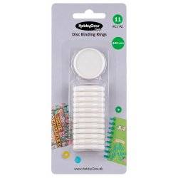 Disc Binding Rings - White �28mm 11stk HGT052 FORUDBESTILLING P� LAGER P� MESSEN