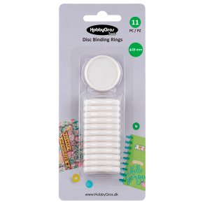 Disc Binding Rings - White �28mm 11stk HGT052 FORUDBESTILLING P� LAGER P� MESSEN