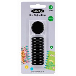 Disc Binding Rings - Black �24mm 11stk HGT053 FORUDBESTILLING P� LAGER P� MESSEN