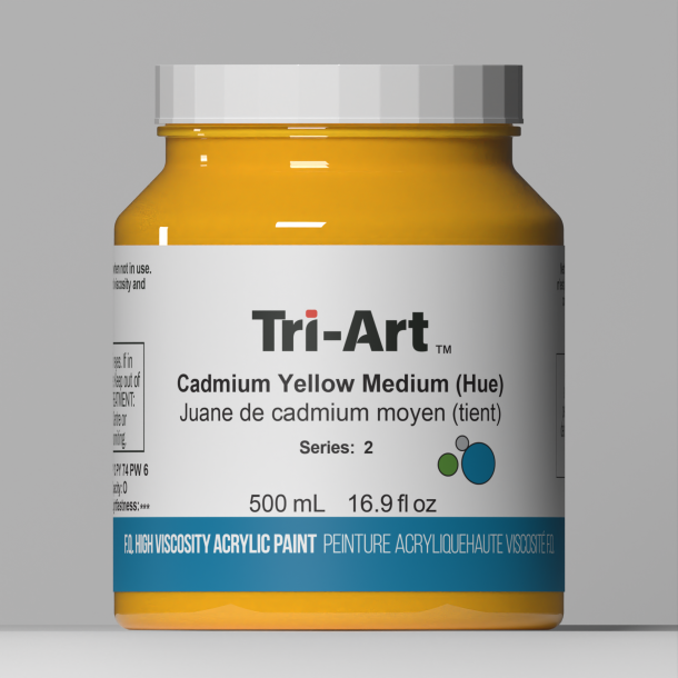 Tri-Art High Viscosity Cadmium Yellow Medium Hue 500ml