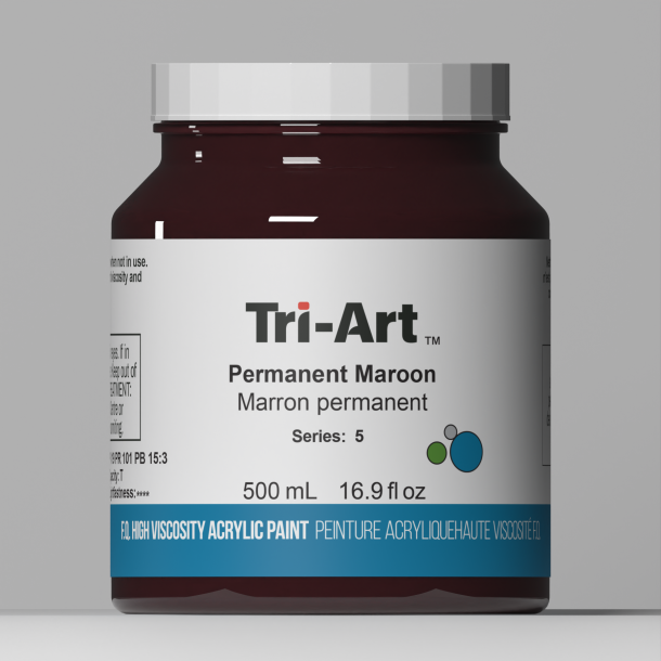 Tri-Art High Viscosity Permanent Maroon 500ml