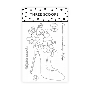 Akrylstempel Stilet med blomster Three Scoops