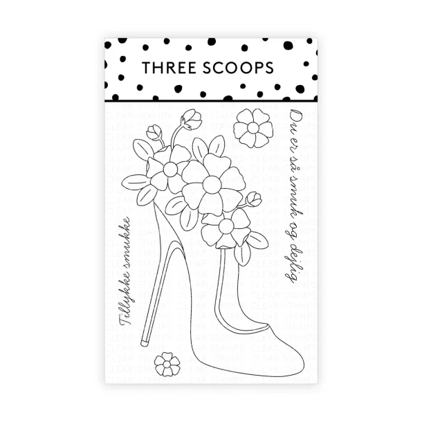 Akrylstempel Stilet med blomster Three Scoops