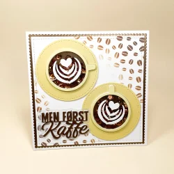 Die Kaffekop med latteart Three Scoops