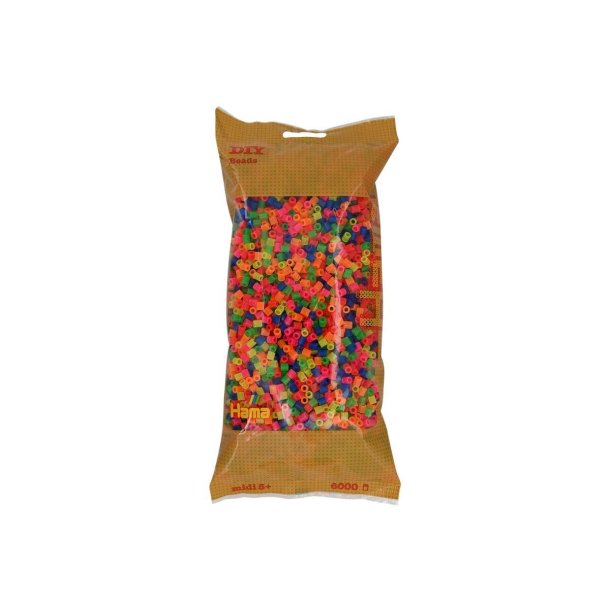 Hama MIDI perler Nr. 51 neon mix 6000stk