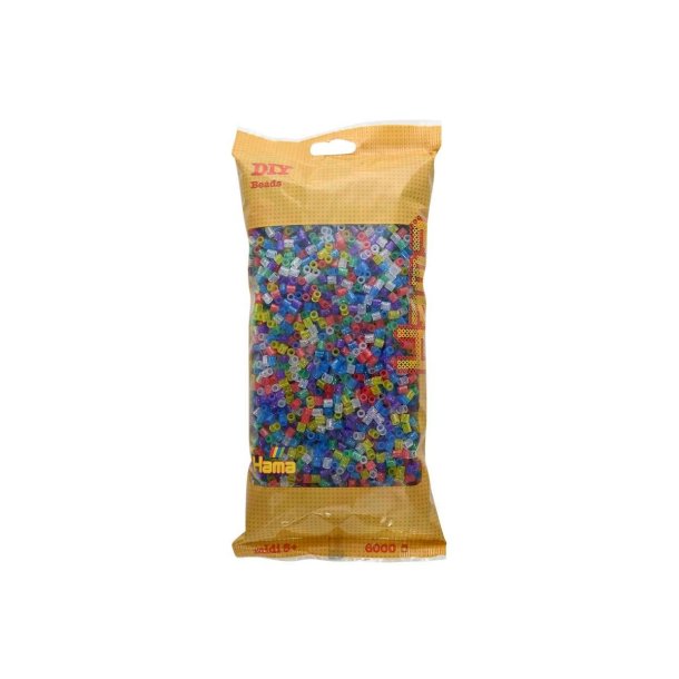 Hama MIDI perler Nr. 54 trans glitter mix 6000stk 