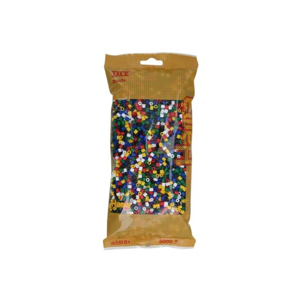 Hama MIDI perler Nr. 66 6 farver mix 6000stk 