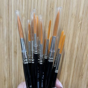 Akvarel spids rund pensel  - Syntetisk - Lineo 