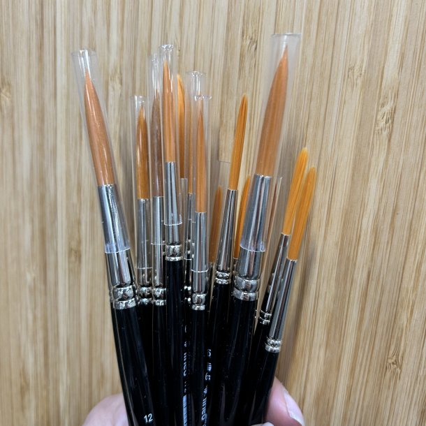 Akvarel spids rund pensel  - Syntetisk - Lineo 