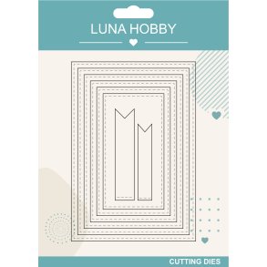 Die A6 rektangle m. streg inkl. 2 banner Luna Hobby