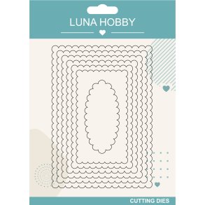 Die A6 Scallop rektangle Luna Hobby