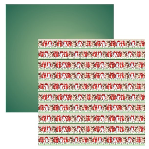 Designpapir Julegaver - 30,5 x 30,5 cm. - Luna Hobby