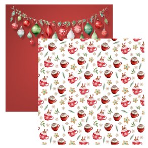 Designpapir Kakao & Kanel - 30,5 x30,5 cm. - Luna Hobby