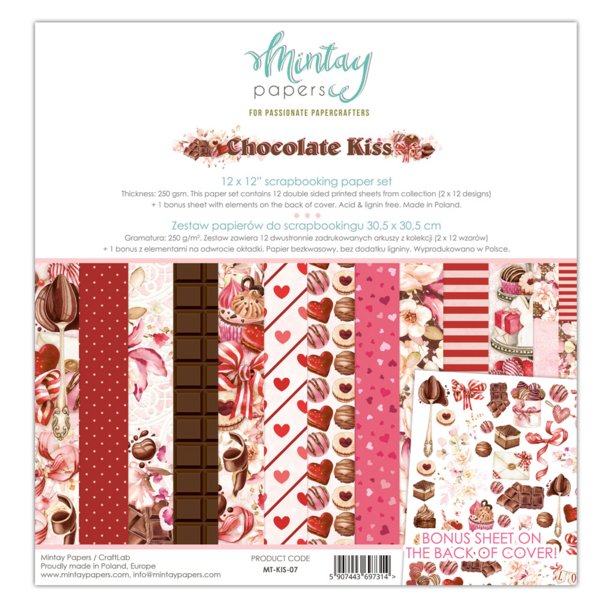 Mintay Papirblok Chocolate Kiss 07 12x12"