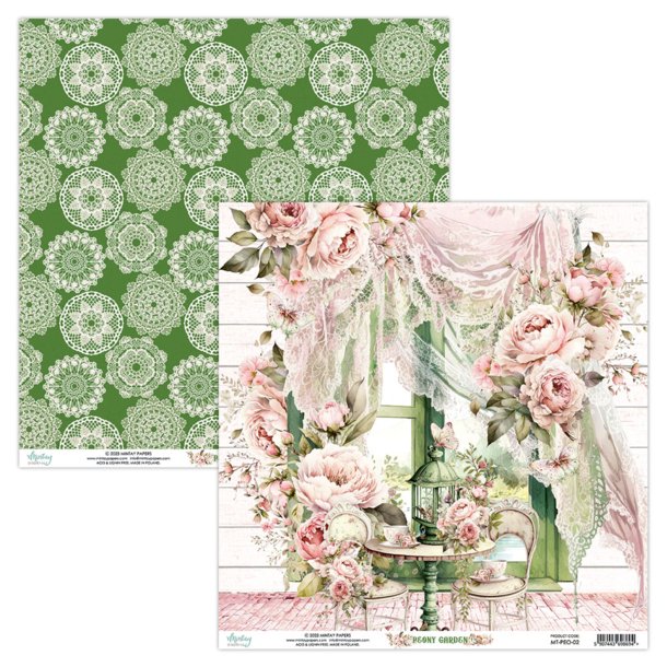 Mintay papir Peony Garden 02 12x12"