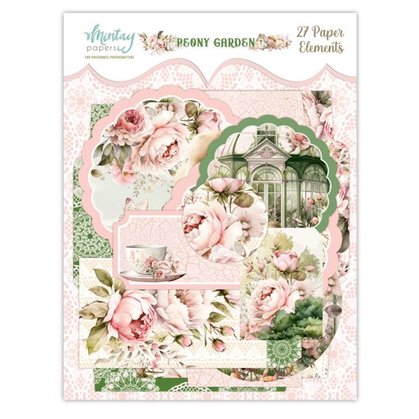 Mintay 27stk paper elements Peony Garden