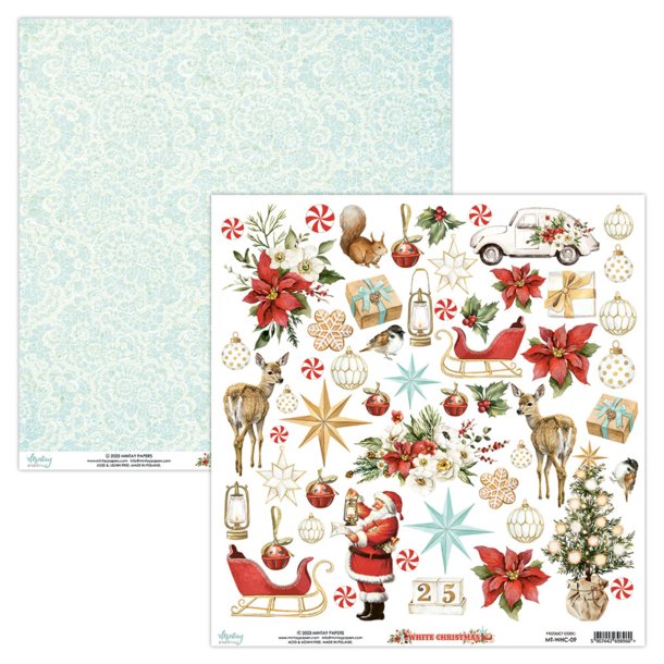 Mintay papir White Christmas 09 12x12" xxx