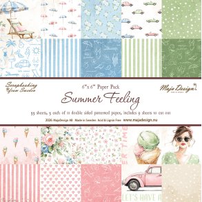 Papirblok Summer Feeling Maja Design 33ark 6x6