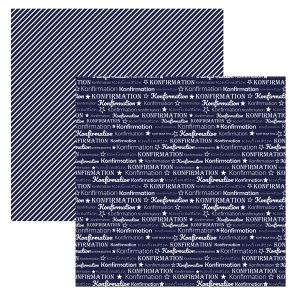 Designpapir Marine Konfirmation - 30,5 x 30,5 cm - Luna Hobby