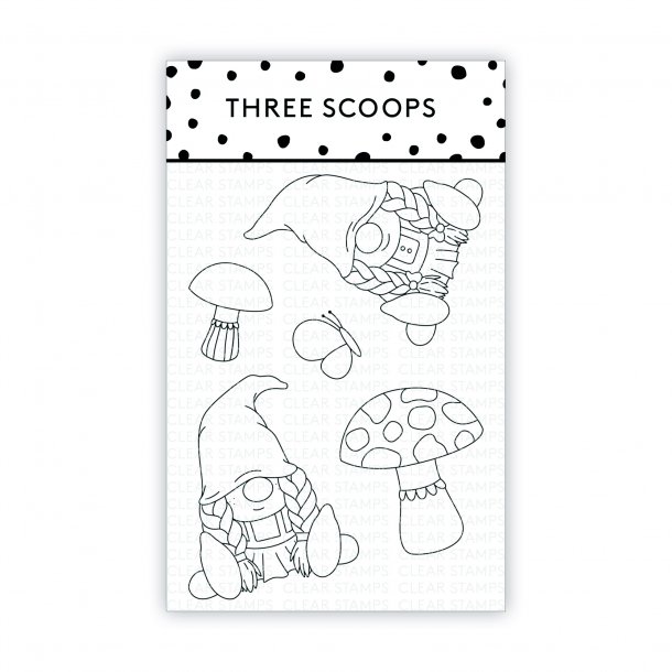 Akrylstempel Drillenisse Piger - Three Scoops ST24