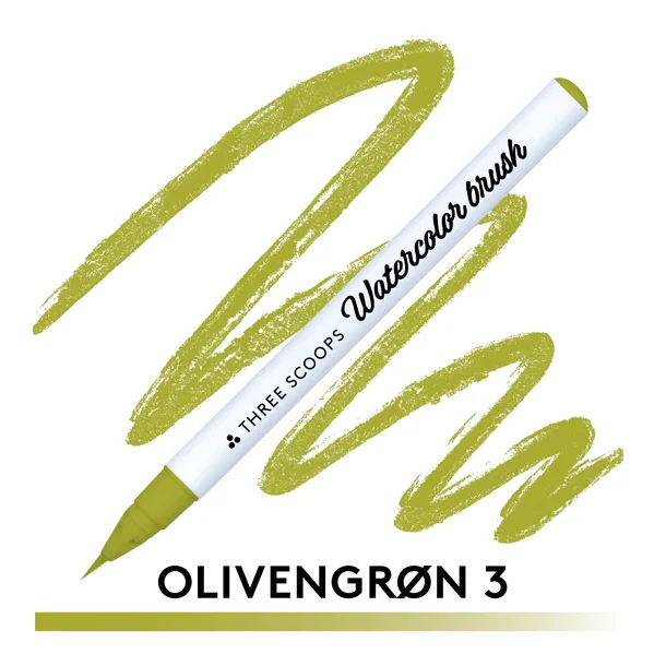 Watercolor brush - Olivengrn 3