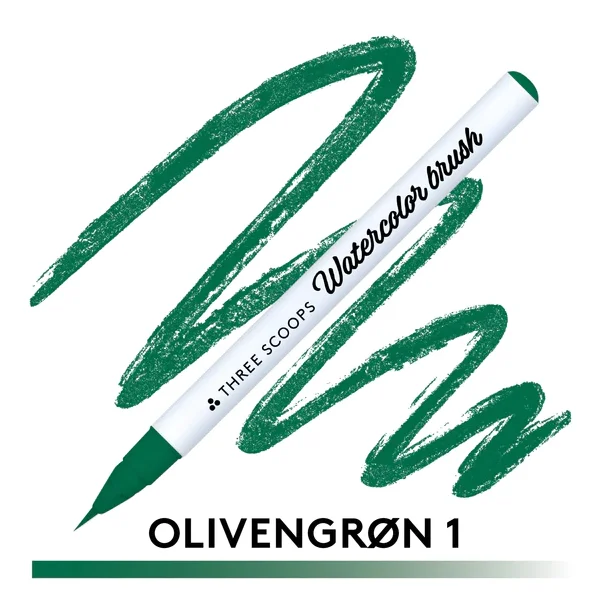 Watercolor brush - Olivengrn 1