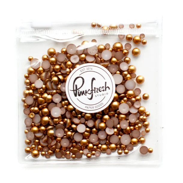 Metallic Pearls: Matte Gold Pinkfresh Studio