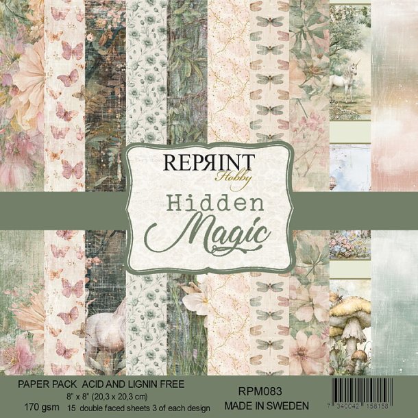 Papir blok Hidden Magic Collection - 8x8 Reprint