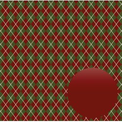 Designpapir R�d Harlekin 30,5 x 30,5 cm - Luna Hobby