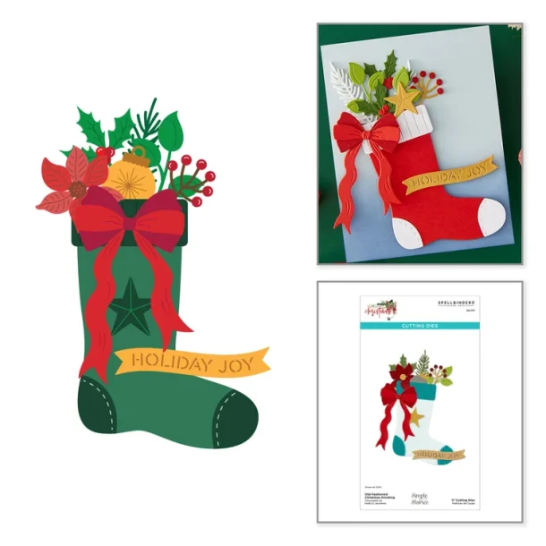 Die Old-Fashioned Christmas Stocking S5-777