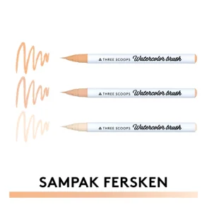 Watercolor brush - Fersken sampak 3stk
