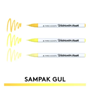 Watercolor brush - Gul sampak 3stk