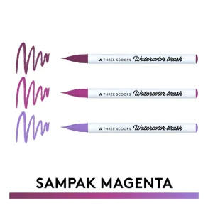 Watercolor brush - Magenta sampak 3stk