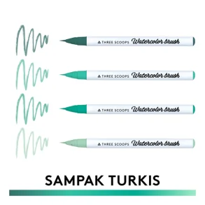 Watercolor brush - Turkis sampak 4stk