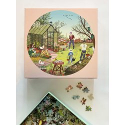 Spring Feeling RUNDT puslespil med 1000 brikker Vissevasse