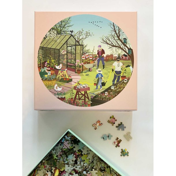 Spring Feeling RUNDT puslespil med 1000 brikker Vissevasse