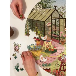 Spring Feeling RUNDT puslespil med 1000 brikker Vissevasse