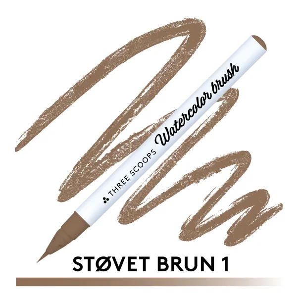 Watercolor brush - Stvet brun 1