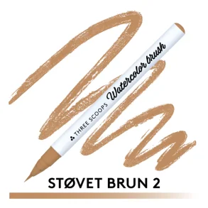 Watercolor brush - Stvet brun 2