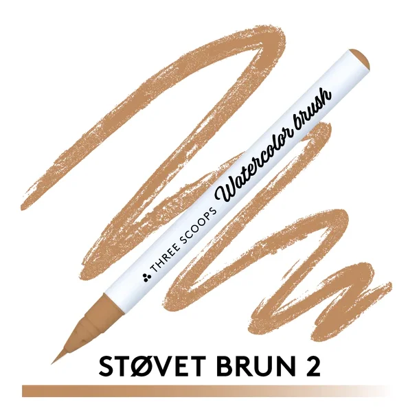 Watercolor brush - Stvet brun 2