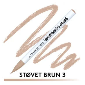 Watercolor brush - Stvet brun 3