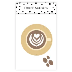 Die Kaffekop med latteart Three Scoops